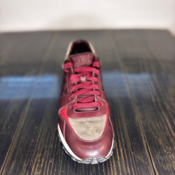 Louis Vuitton Burgundy Suede Run Away Sneakers Size 12 - Picture 7 of 12